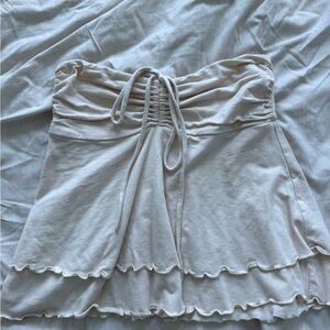 Wild Fable Cream Strapless Top